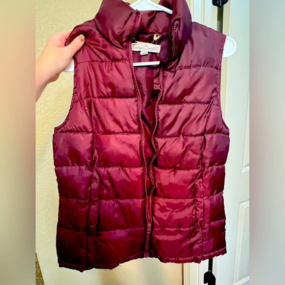 Maroon Puffer Vest